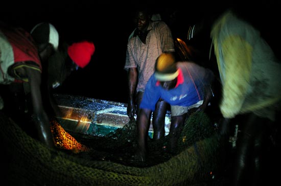 Fishermen on Lake Victoria
