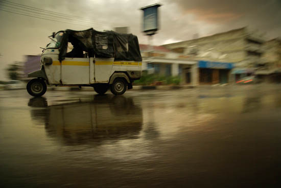 Main Street Kisumu During a Rain Storm