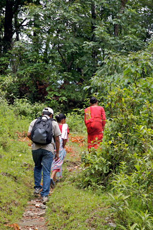 moving uphill