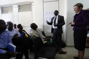Kellie Krake and John Tawanda Burombo in Rwanda