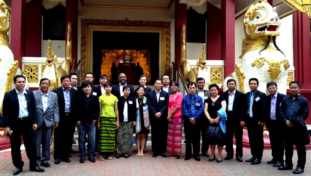 Participants à la formation de Myanmar Singapore 