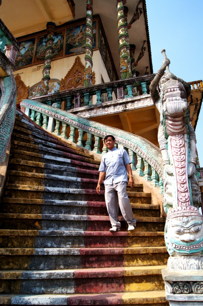 Vandeth at the temple he grew up in
