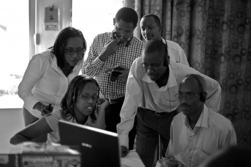 Burundian Lawyers following one of IBJ's  eLearning Module 