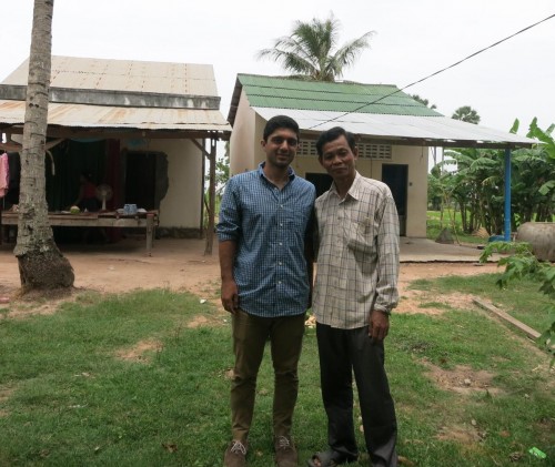 Legal Program Associate Darius Rohani-Shukla and client Sok Chea