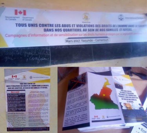 Banners, posters and flyers distributed at the awareness campaigns