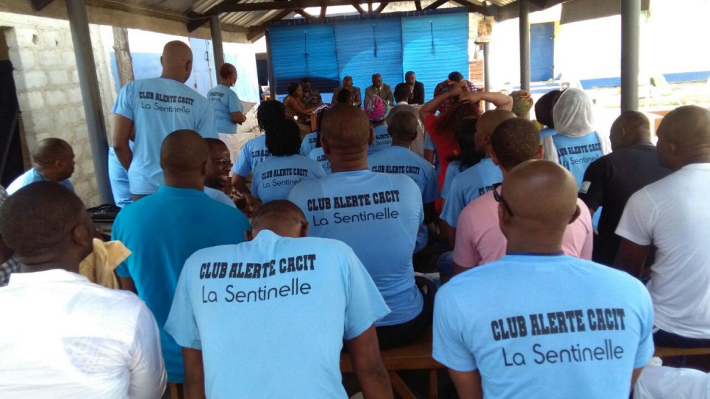 During the training with the male detainees organised with CACIT (le Collectif des Associations Contre l’Impunité au Togo).