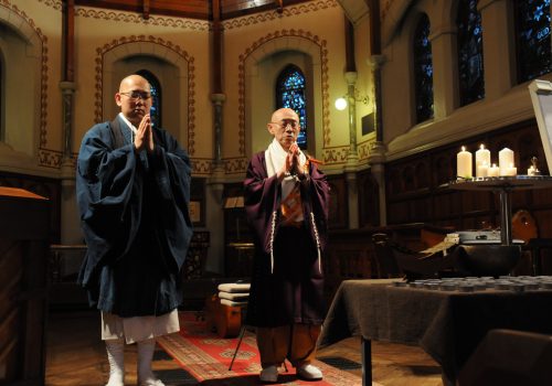 On the right is Kimihiro Kitakawara, Vice-President, Japan Buddhist Federation (JBF)